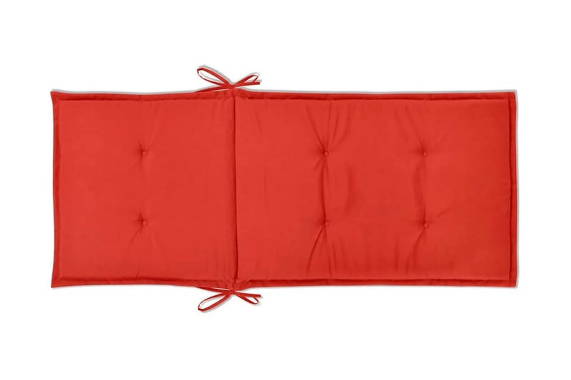 Hynder Til Havestole 2 Stk. Rød 120 X 50 X 3 Cm - Rød - Havemøbler - Hynder - Siddehynder