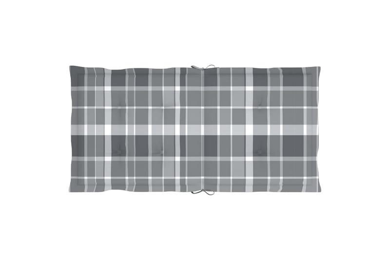 hynder til havestole 4 stk. 100x50x4 cm gråternet mønster - Flerfarvet - Havemøbler - Hynder - Siddehynder