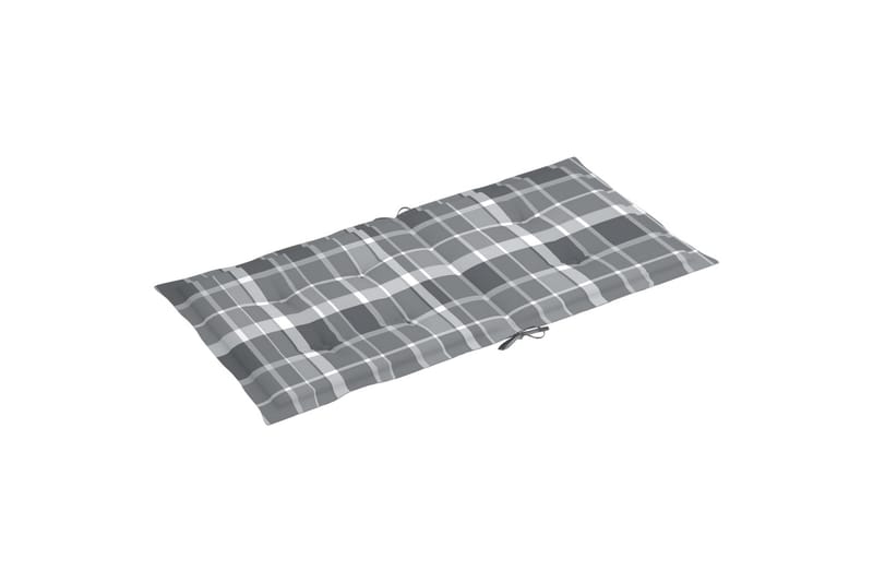 hynder til havestole 4 stk. 100x50x4 cm gråternet mønster - Flerfarvet - Havemøbler - Hynder - Siddehynder
