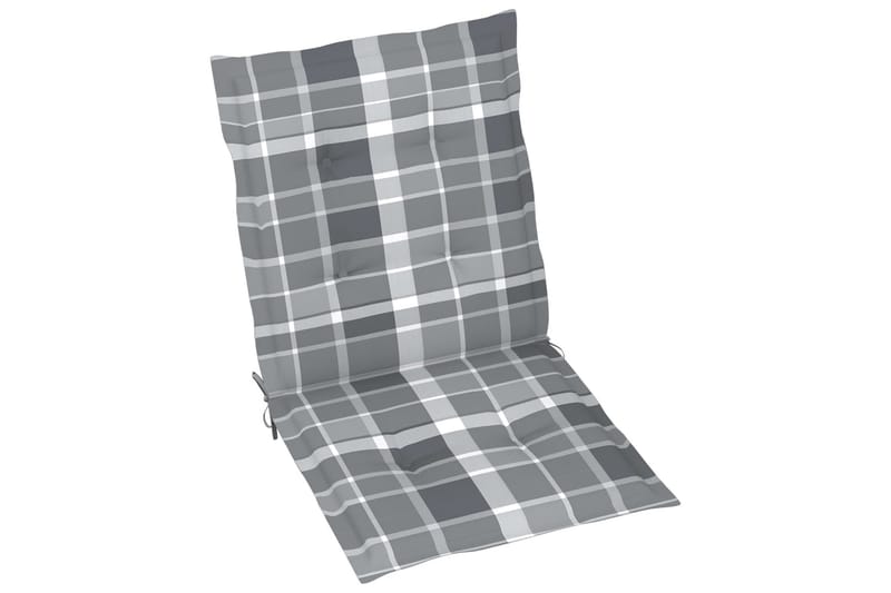hynder til havestole 4 stk. 100x50x4 cm gråternet mønster - Flerfarvet - Havemøbler - Hynder - Siddehynder