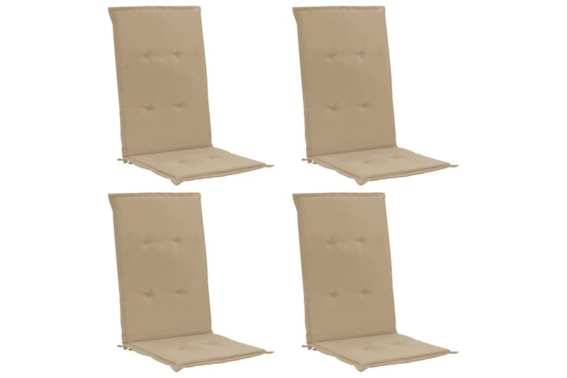 hynder til havestole 4 stk. 120 x 50 x 3 cm beige - Beige - Havemøbler - Hynder - Siddehynder