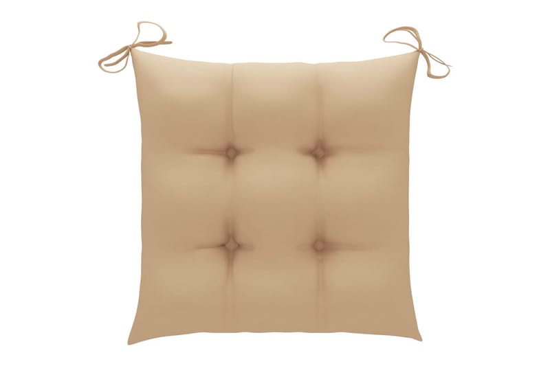 Hynder til havestole 4 stk. 40x40x7 cm stof beige - Beige - Havemøbler - Hynder - Siddehynder