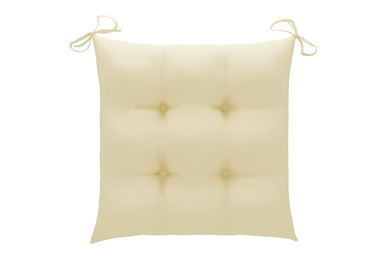 Hynder til havestole 4 stk. 40x40x7 cm stof cremehvid - Creme - Havemøbler - Hynder - Siddehynder