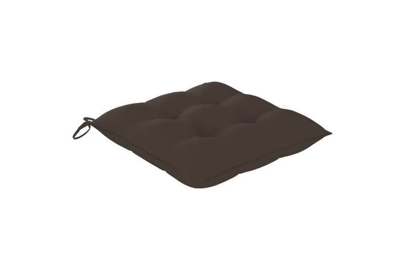 Hynder til havestole 4 stk. 40x40x7 cm stof gråbrun - Gråbrun - Havemøbler - Hynder - Siddehynder