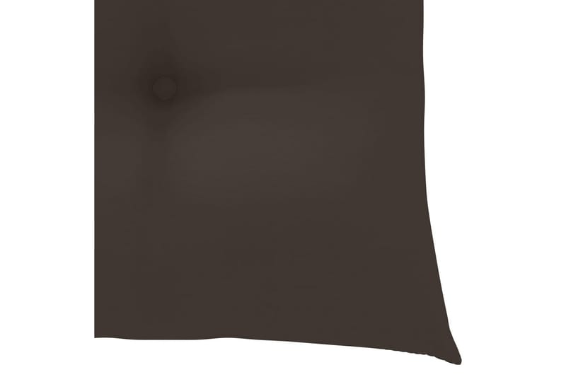 Hynder til havestole 4 stk. 40x40x7 cm stof gråbrun - Gråbrun - Havemøbler - Hynder - Siddehynder