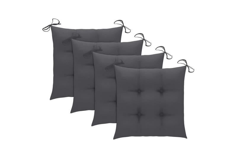 Hynder til havestole 4 stk. 50x50x7 cm stof antracitgrå - Antracit - Havemøbler - Hynder - Siddehynder