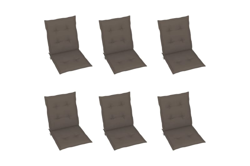 Hynder Til Havestole 6 Stk. 100x50x4 cm Gråbrun - Gråbrun - Havemøbler - Hynder - Siddehynder