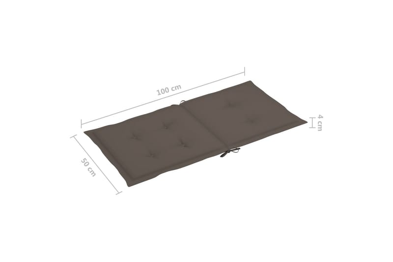 Hynder Til Havestole 6 Stk. 100x50x4 cm Gråbrun - Gråbrun - Havemøbler - Hynder - Siddehynder