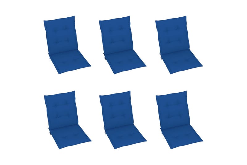 hynder til havestole 6 stk. 100x50x4 cm kongeblå - Blå - Havemøbler - Hynder - Siddehynder