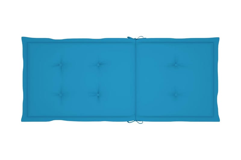 hynder til havestole 6 stk. 120x50x4 cm blå - Blå - Havemøbler - Hynder - Siddehynder