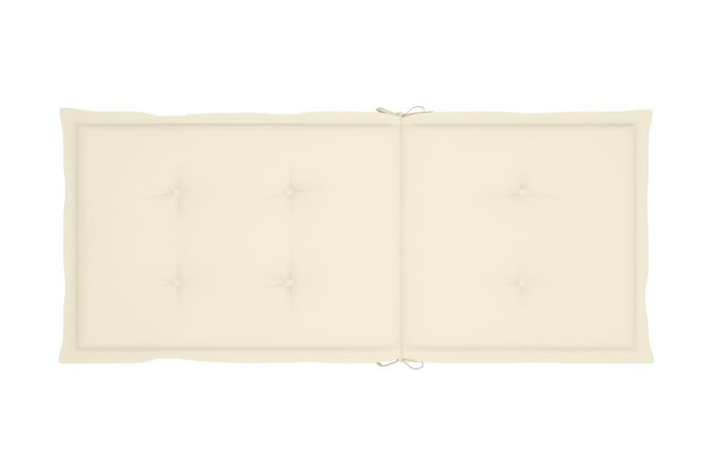 hynder til havestole 6 stk. 120x50x4 cm cremefarvet - Creme - Havemøbler - Hynder - Siddehynder