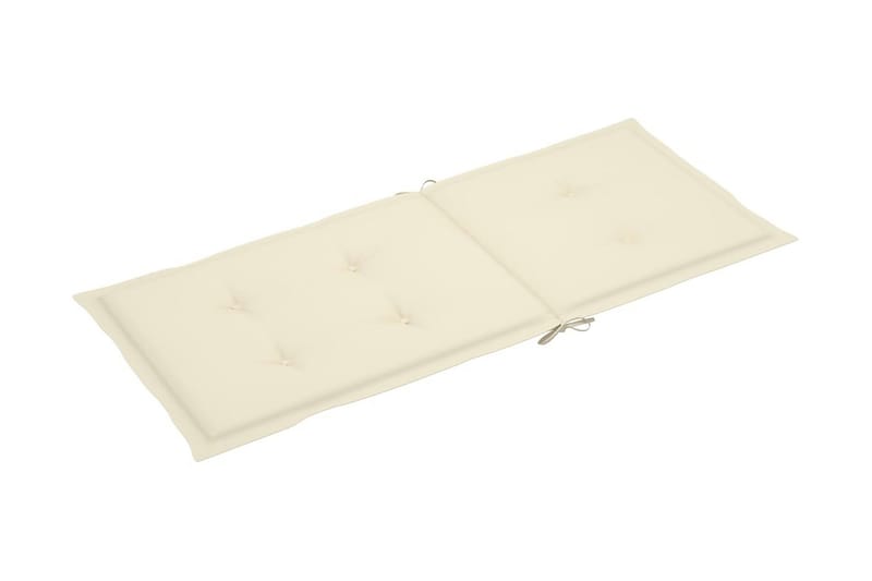 hynder til havestole 6 stk. 120x50x4 cm cremefarvet - Creme - Havemøbler - Hynder - Siddehynder
