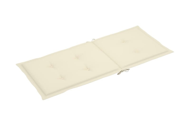 hynder til havestole 6 stk. 120x50x4 cm cremefarvet - Creme - Siddehynder