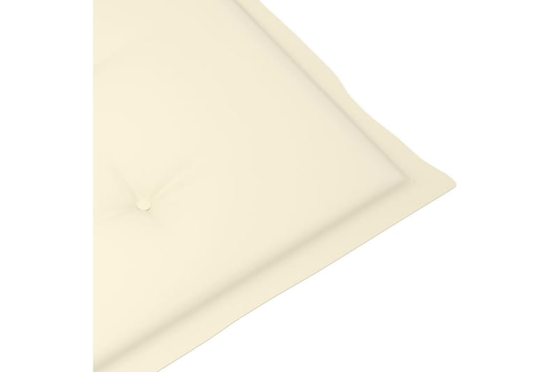 hynder til havestole 6 stk. 120x50x4 cm cremefarvet - Creme - Siddehynder