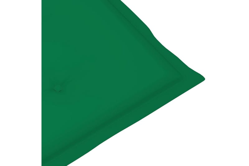 hynder til havestole 6 stk. 120x50x4 cm grøn - Grøn - Siddehynder