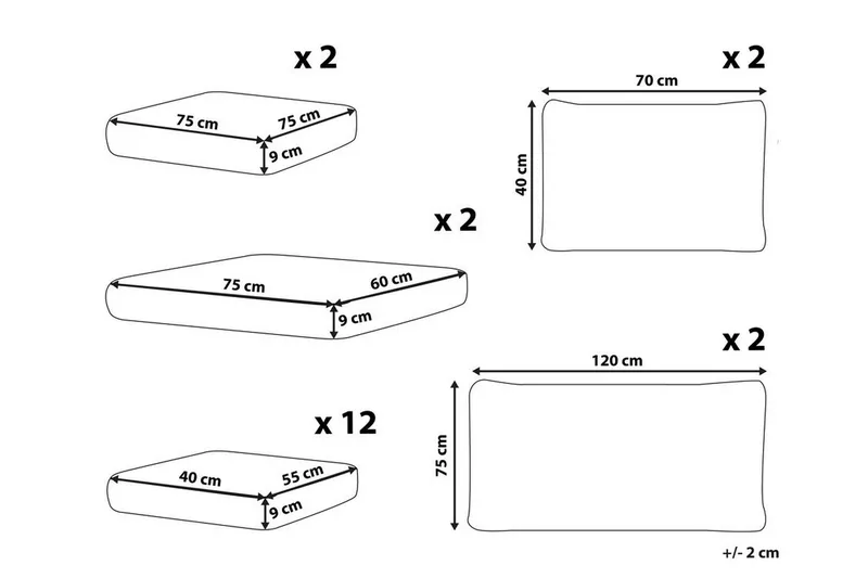 Melantha Hyndebetræk 75x120 cm - Cremehvid - Havemøbler - Hynder - Hyndebetræk