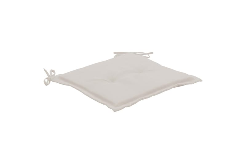 udendørshynder 2 stk. 50 x 50 x 3 cm cremefarvet - Creme - Havemøbler - Hynder - Siddehynder