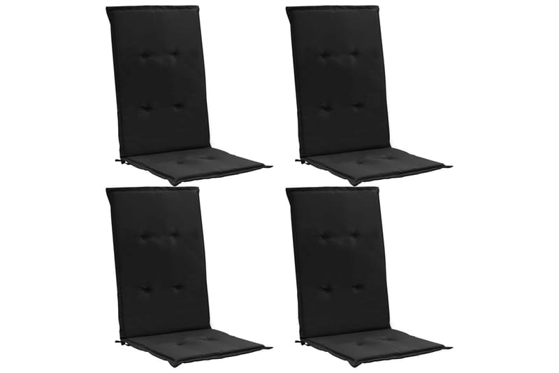Udendørshynder 4 Stk. 120x50x3 cm Sort - Sort - Havemøbler - Hynder - Siddehynder