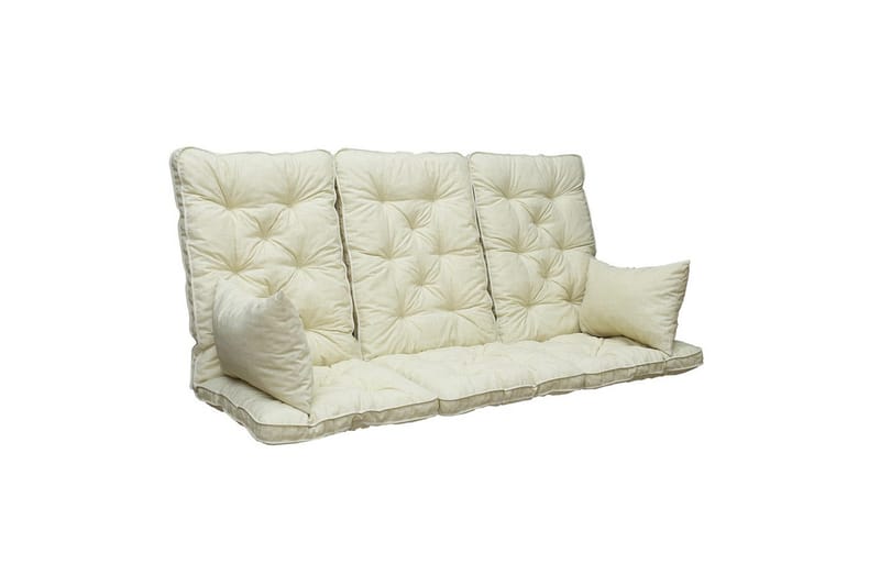 Sofahynder med ryglæn Maxi Høj Ryg med Sidepuder Beige - Beige - Havemøbler - Hynder - Hynder til bænk & havesofa