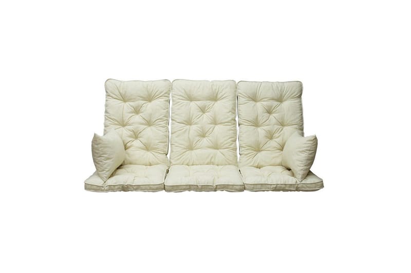 Sofahynder med ryglæn Maxi Høj Ryg med Sidepuder Beige - Beige - Havemøbler - Hynder - Hynder til bænk & havesofa