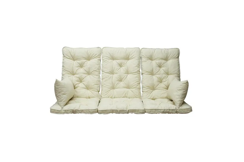 Sofahynder med ryglæn Maxi Høj Ryg med Sidepuder Beige - Beige - Havemøbler - Hynder - Hængesofahynder