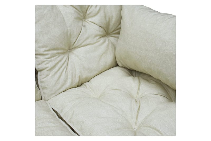 Sofahynder med ryglæn Maxi Høj Ryg med Sidepuder Beige - Beige - Havemøbler - Hynder - Hynder til bænk & havesofa