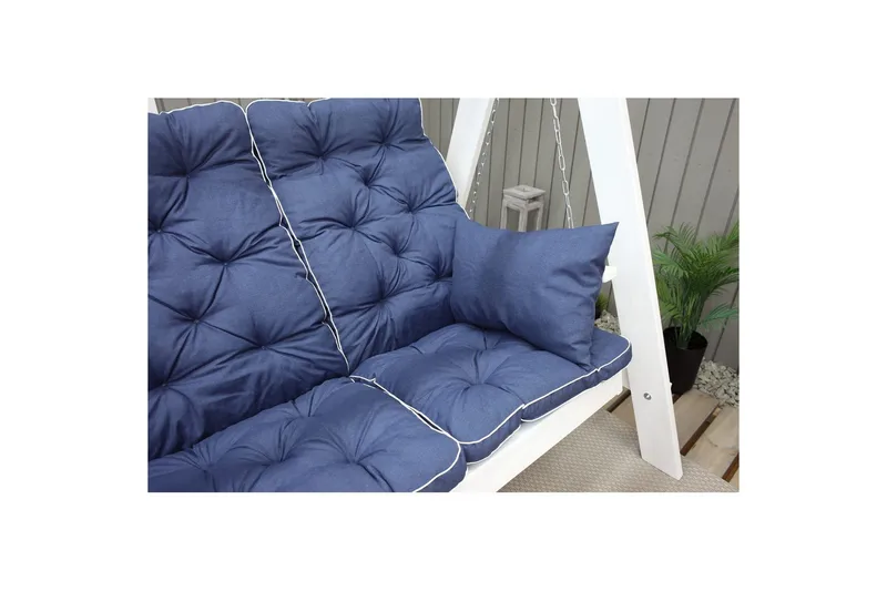 Sofahynder med ryglæn Maxi Høj Ryg med Sidepuder Blå - Blå - Havemøbler - Hynder - Hynder til bænk & havesofa