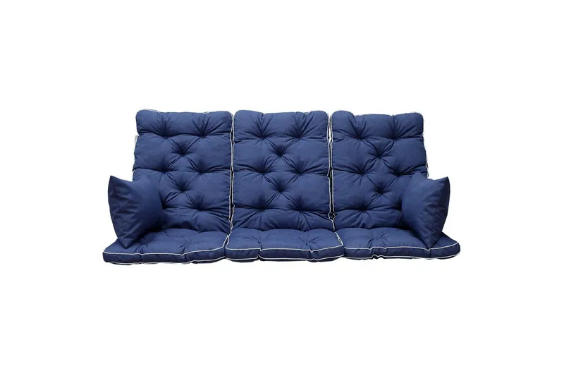 Sofahynder med ryglæn Maxi Høj Ryg med Sidepuder Blå - Blå - Havemøbler - Hynder - Hynder til bænk & havesofa