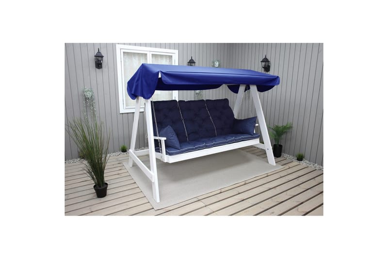Sofahynder med ryglæn Maxi Høj Ryg med Sidepuder Blå - Blå - Havemøbler - Hynder - Hængesofahynder