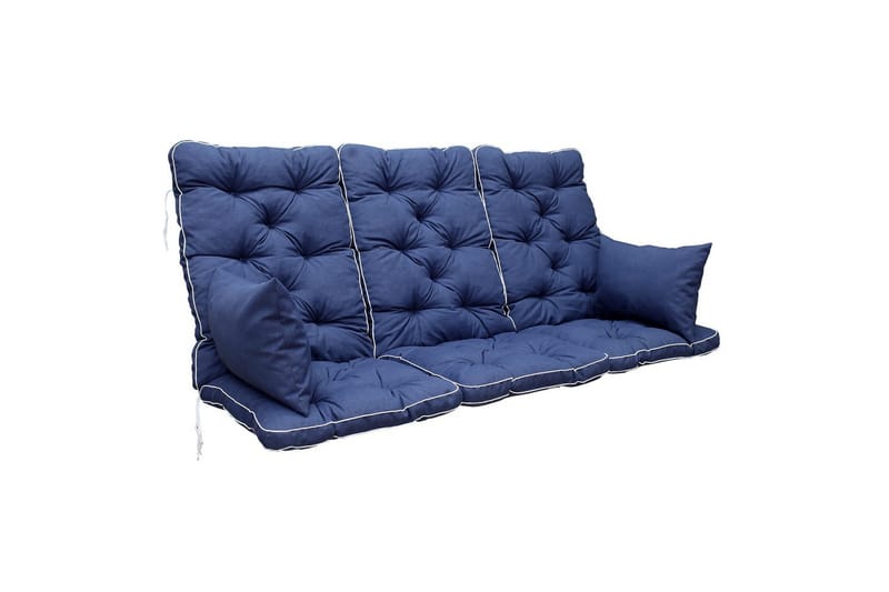 Sofahynder med ryglæn Maxi Høj Ryg med Sidepuder Blå - Blå - Havemøbler - Hynder - Hynder til bænk & havesofa