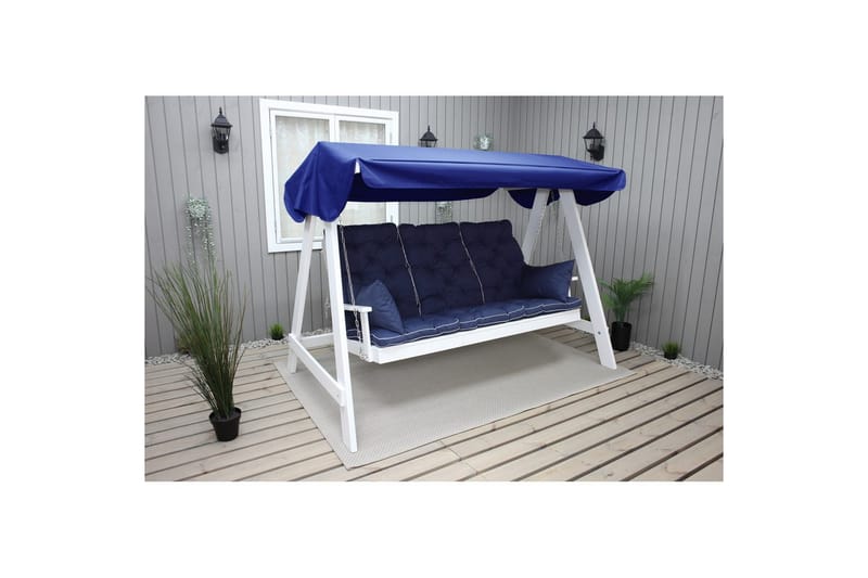 Sofahynder med ryglæn Maxi Høj Ryg med Sidepuder Blå - Blå - Havemøbler - Hynder - Hynder til bænk & havesofa