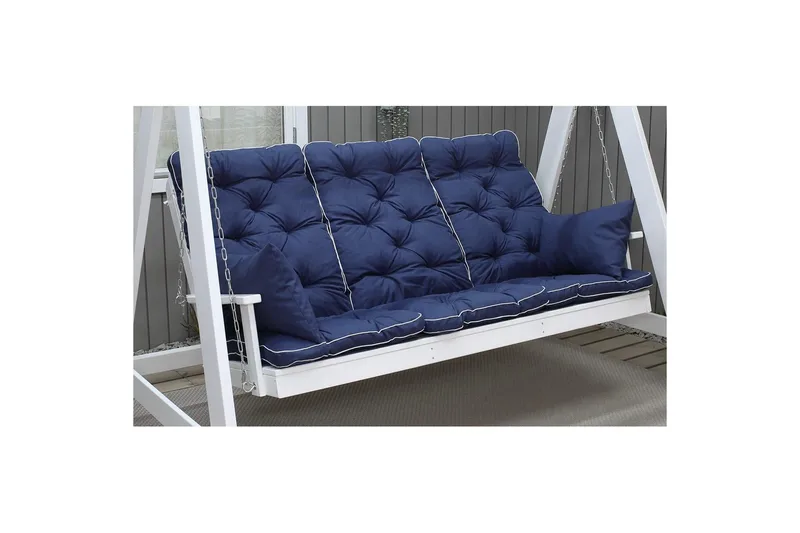 Sofahynder med ryglæn Maxi Høj Ryg med Sidepuder Blå - Blå - Havemøbler - Hynder - Hængesofahynder