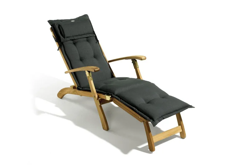 Däckstolsdyna Canyon med nackkudde Fritab Anthracite Grey - Havemøbler - Hynder - Solstolshynde - Dækstolshynde