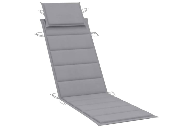Hynde Til Liggestol 186x58x4 cm Grå - Grå - Havemøbler - Hynder - Solstolshynde - Dækstolshynde