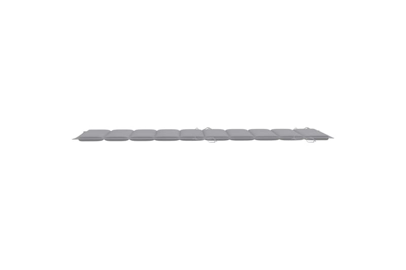 Hynde Til Liggestol 186x58x4 cm Grå - Grå - Havemøbler - Hynder - Solstolshynde - Dækstolshynde