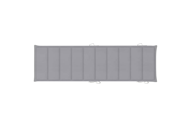 Hynde Til Liggestol 186x58x4 cm Grå - Grå - Havemøbler - Hynder - Solstolshynde - Dækstolshynde