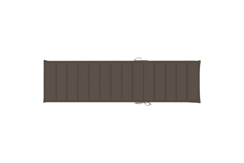 Hynde Til Liggestol 200x50x4 cm Stof Gråbrun - Gråbrun - Havemøbler - Hynder - Solstolshynde - Dækstolshynde