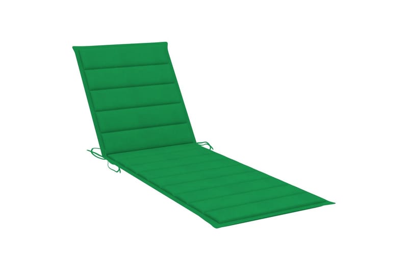 Hynde Til Liggestol 200x60x4 cm Stof Grøn - Grøn - Havemøbler - Hynder - Solstolshynde - Dækstolshynde