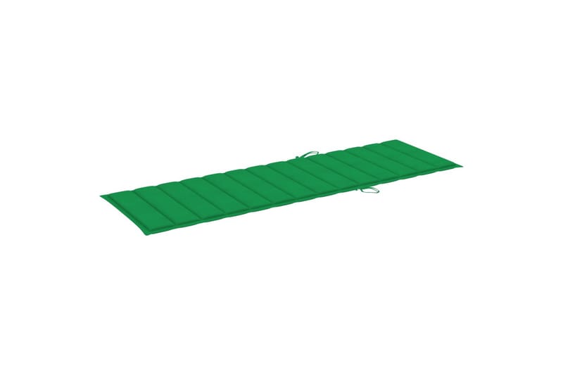 Hynde Til Liggestol 200x60x4 cm Stof Grøn - Grøn - Havemøbler - Hynder - Solstolshynde - Dækstolshynde