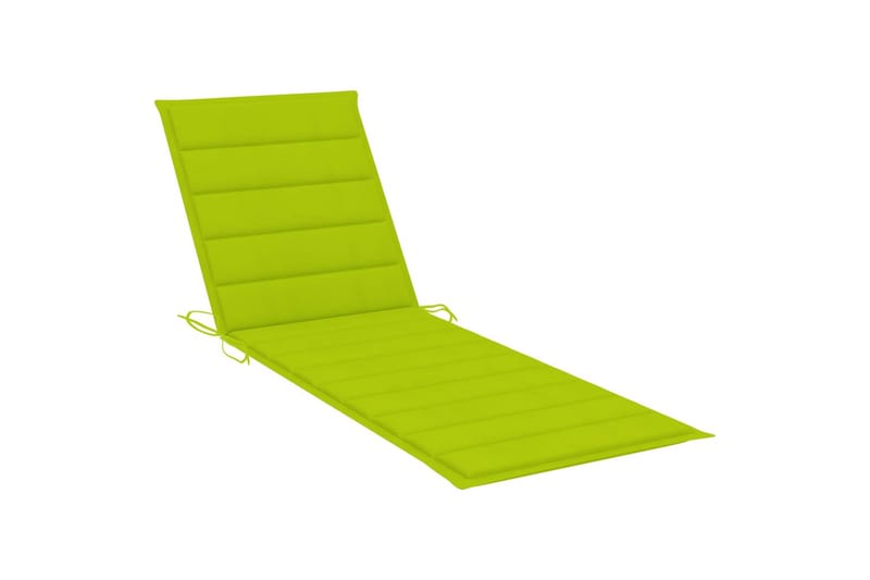 Hynde Til Liggestol 200x60x4 cm Stof Lysegrøn - Grøn - Havemøbler - Hynder - Solstolshynde - Dækstolshynde