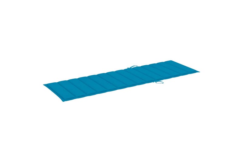 Hynde Til Liggestol 200x70x4 cm Stof Blå - Blå - Havemøbler - Hynder - Solstolshynde - Dækstolshynde
