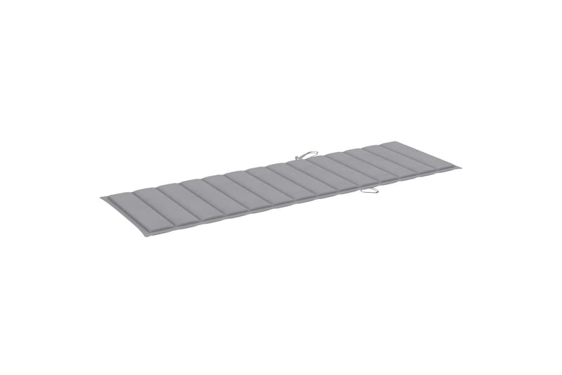 Hynde Til Liggestol 200x70x4 cm Stof Grå - Grå - Havemøbler - Hynder - Solstolshynde - Dækstolshynde