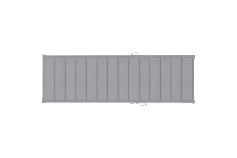 Hynde Til Liggestol 200x70x4 cm Stof Grå - Grå - Havemøbler - Hynder - Solstolshynde - Dækstolshynde