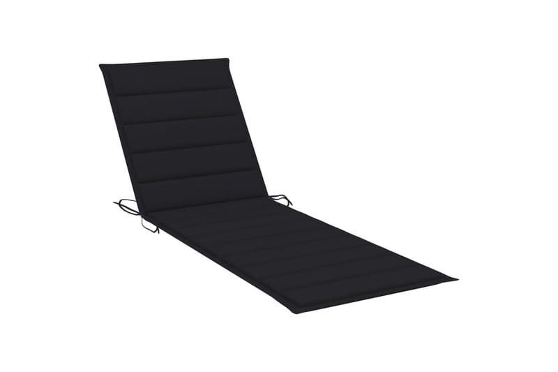 Hynde Til Liggestol 200x70x4 cm Stof Sort - Sort - Havemøbler - Hynder - Solstolshynde - Dækstolshynde