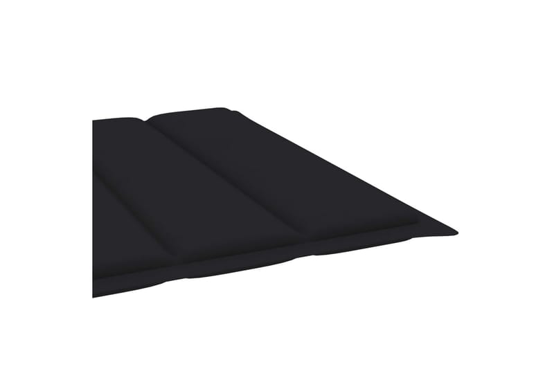 Hynde Til Liggestol 200x70x4 cm Stof Sort - Sort - Havemøbler - Hynder - Solstolshynde - Dækstolshynde
