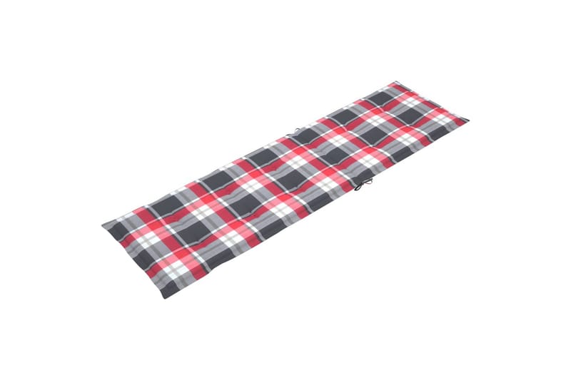 Hynde Til Liggestol (75+105)x50x4 cm Rødternet Mønster - Flerfarvet - Havemøbler - Hynder - Solstolshynde - Dækstolshynde