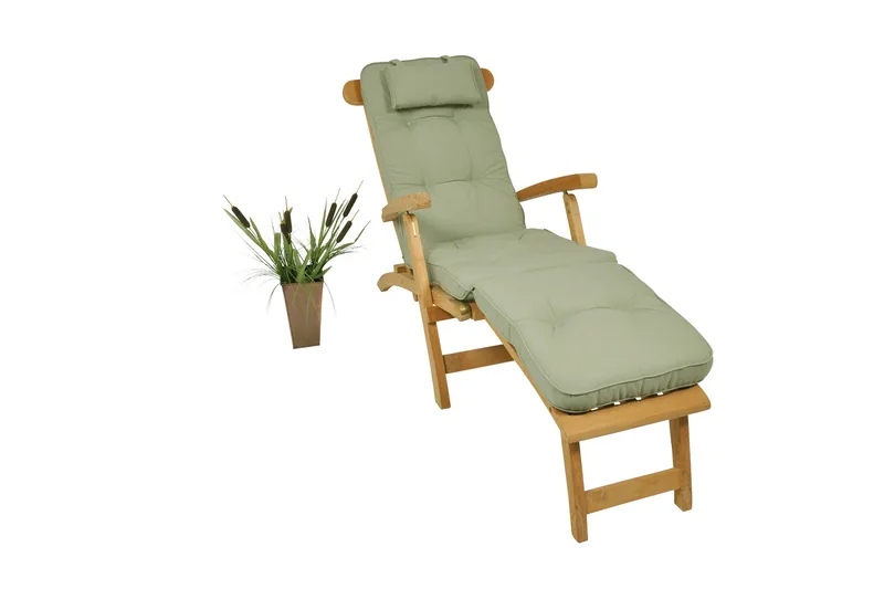 Standard Dækstolshynde 50 cm - Grøn - Havemøbler - Hynder - Solstolshynde - Dækstolshynde