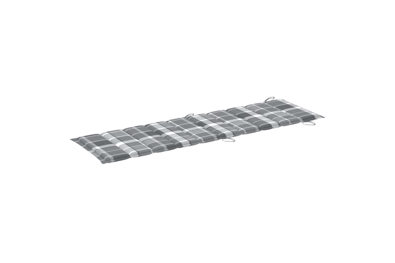 hynde til liggestol 186x58x4 cm gråternet - Flerfarvet - Havemøbler - Hynder - Solvognshynder