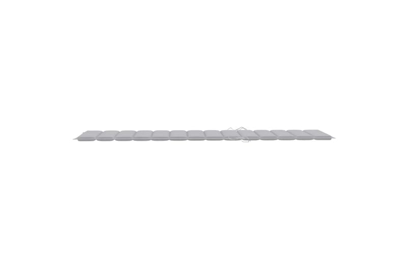 hynde til liggestol 200x50x4 cm stof grå - Grå - Havemøbler - Hynder - Solvognshynder