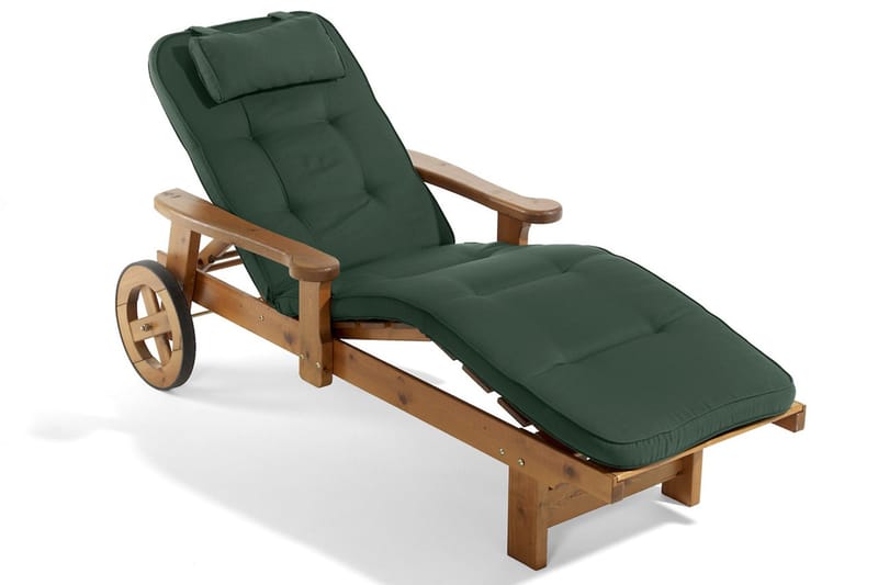 Woodline Solsängsdyna med nackkudde Fritab Grön - Havemøbler - Hynder - Solvognshynder